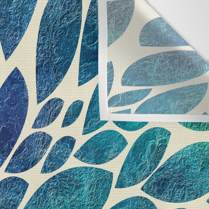 Petal Burst - Turquoise Wall Tapestry Gallery Image 3