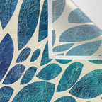 Petal Burst - Turquoise Wall Tapestry Gallery Image 3