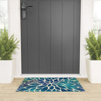 Petal Burst - Turquoise Welcome Mat Gallery Image 3