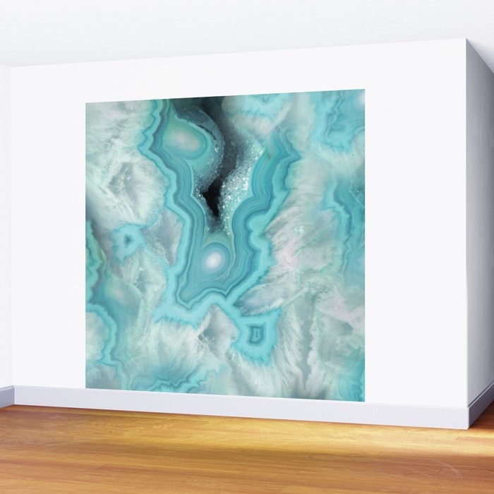 Aqua Sea Stone Wall Mural Gallery Image 2