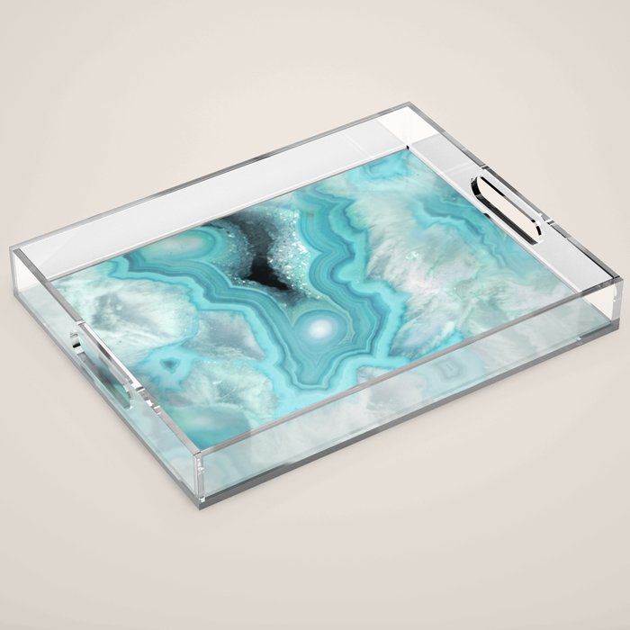 Aqua Sea Stone Acrylic Tray Gallery Image 1