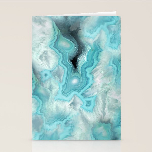 Aqua Sea Stone Stationery Card Gallery Image 1