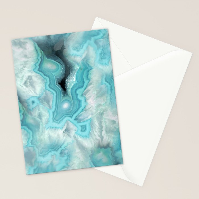 Aqua Sea Stone Stationery Card Gallery Image 2