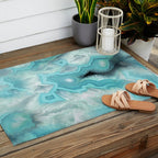Aqua Sea Stone Outdoor Rug Gallery Image 2