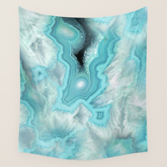 Aqua Sea Stone Wall Tapestry Gallery Image 4