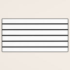 Minimalist Line Stripes Black And White Stripe Nautical Lines Drawing Desk Mat Gallery Image 3
