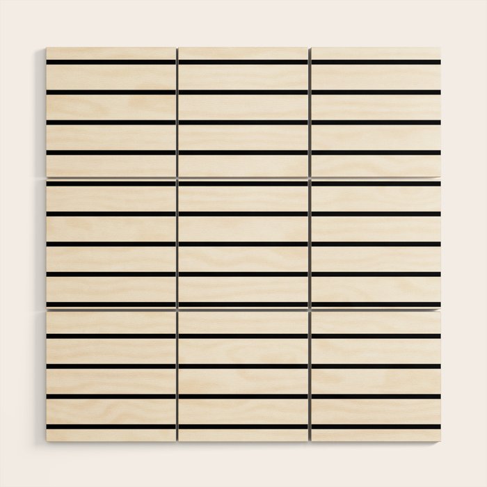 Minimalist Line Stripes Black And White Stripe Nautical Lines Drawing Wood Wall Art Gallery Image 1