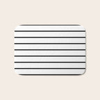 Minimalist Line Stripes Black And White Stripe Nautical Lines Drawing Bath Mat Gallery Image 1