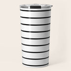 Minimalist Line Stripes Black And White Stripe Nautical Lines Drawing Travel Mug Gallery Image 1