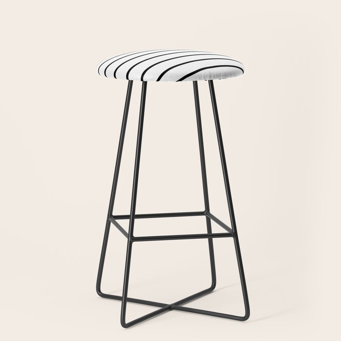 Minimalist Line Stripes Black And White Stripe Nautical Lines Drawing Stool Gallery Image 1