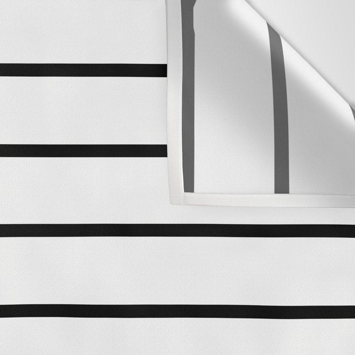 Minimalist Line Stripes Black And White Stripe Nautical Lines Drawing Wall Tapestry Gallery Image 3