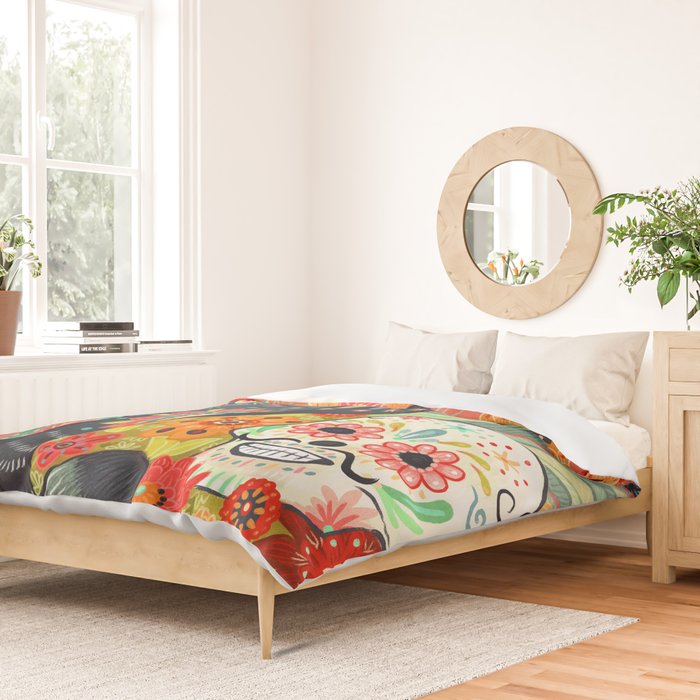 Dia De Los Muertos Cat Duvet Cover Gallery Image 2