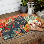 Dia De Los Muertos Cat Outdoor Rug Gallery Image 2