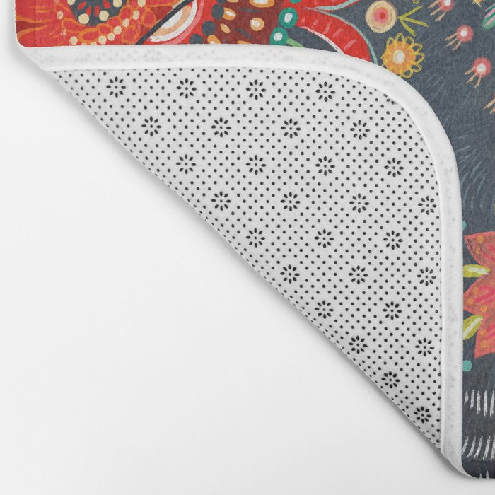 Dia De Los Muertos Cat Bath Mat Gallery Image 2