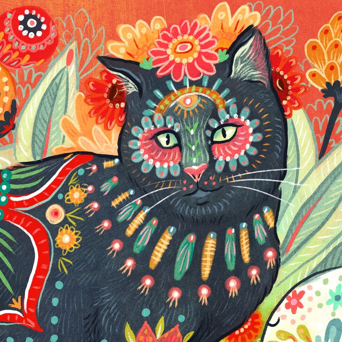 Dia De Los Muertos Cat Coffee Mug Gallery Image 2
