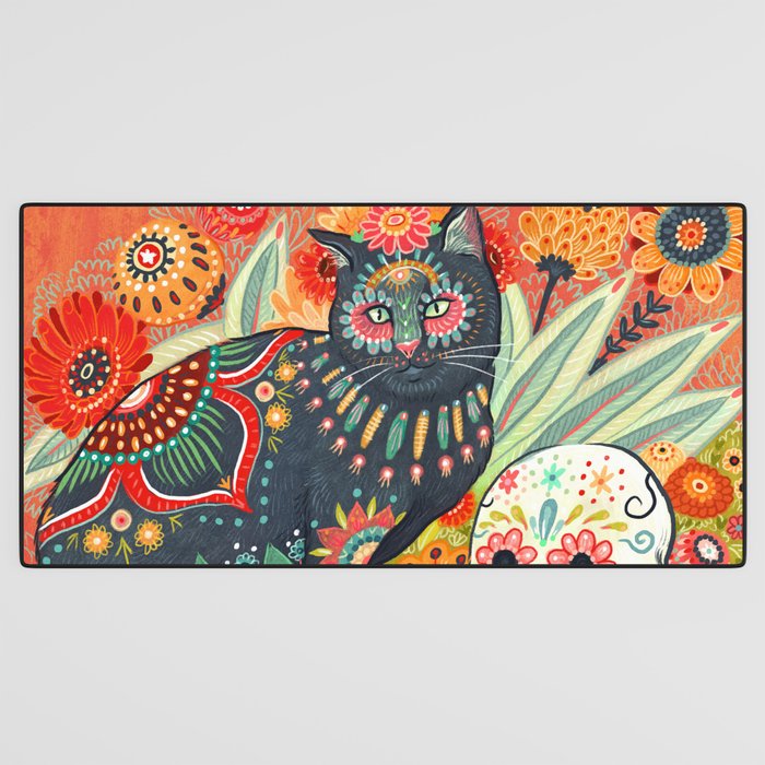 Dia De Los Muertos Cat Desk Mat Gallery Image 3