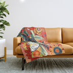 Dia De Los Muertos Cat Throw Blanket Gallery Image 1