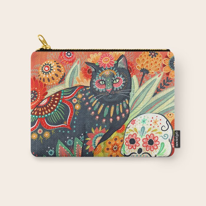 Dia De Los Muertos Cat Carry All Pouch Gallery Image 1