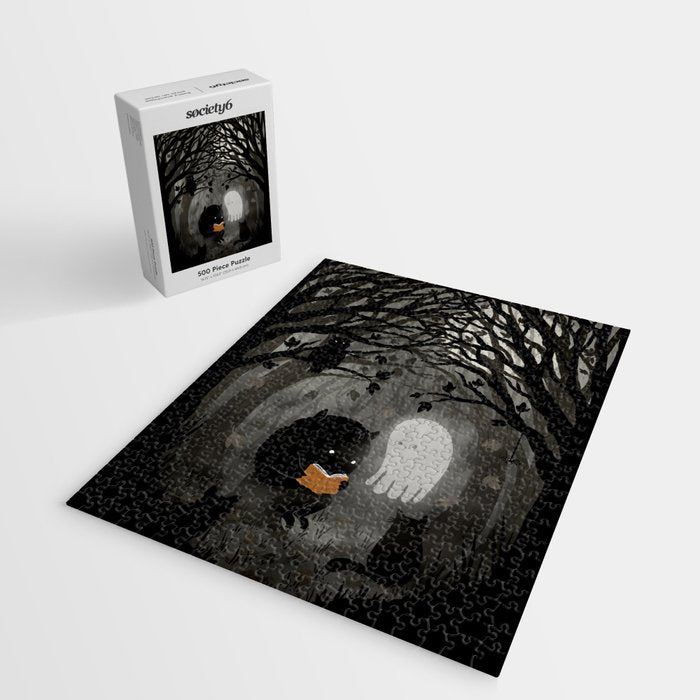 A Quiet Spooky Spot (Book Reading Monster) Jigsaw Puzzle Gallery Image 2