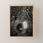 A Quiet Spooky Spot (Book Reading Monster) Mini Art Print Gallery Image 1