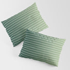 Ombre Arch XIV Green Gradient Modern Geometric Lines Pillow Sham Gallery Image 3