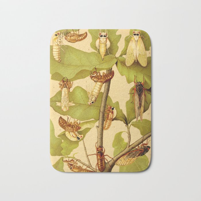 Transformation of Cicada Septemdecim by Lillie Sullivan, 1898 (benefitting The Nature Conservancy) Bath Mat Gallery Image 1