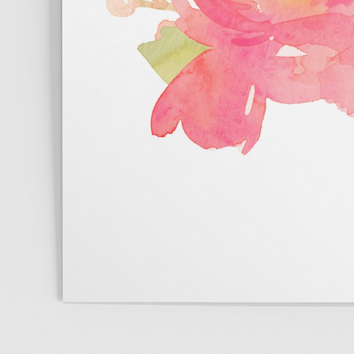 Watercolor Peonies Summer Bouquet Poster Gallery Image 3