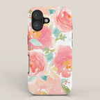 Watercolor Peonies Summer Bouquet iPhone Case Gallery Image 1