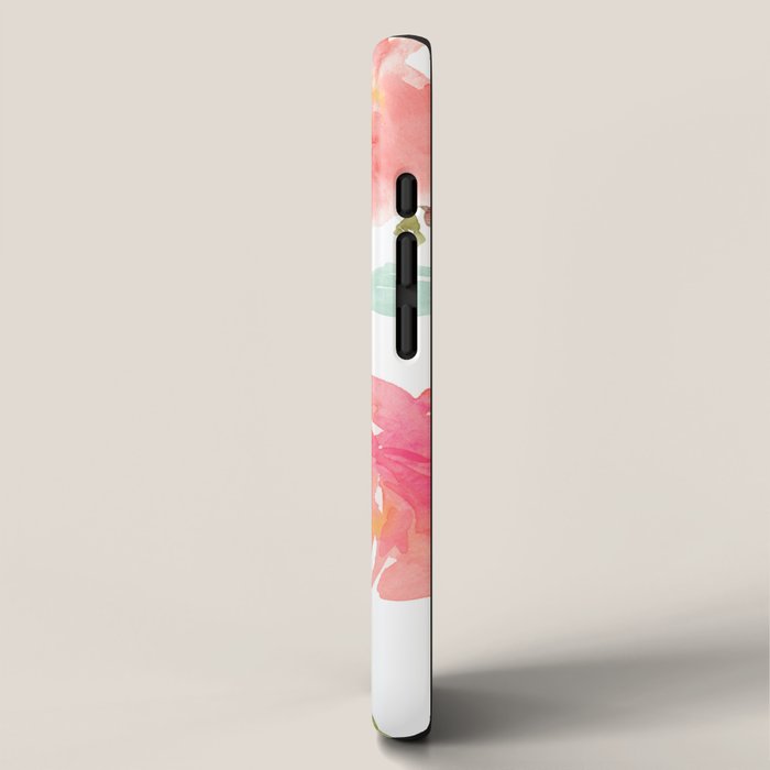 Watercolor Peonies Summer Bouquet iPhone Case Gallery Image 2