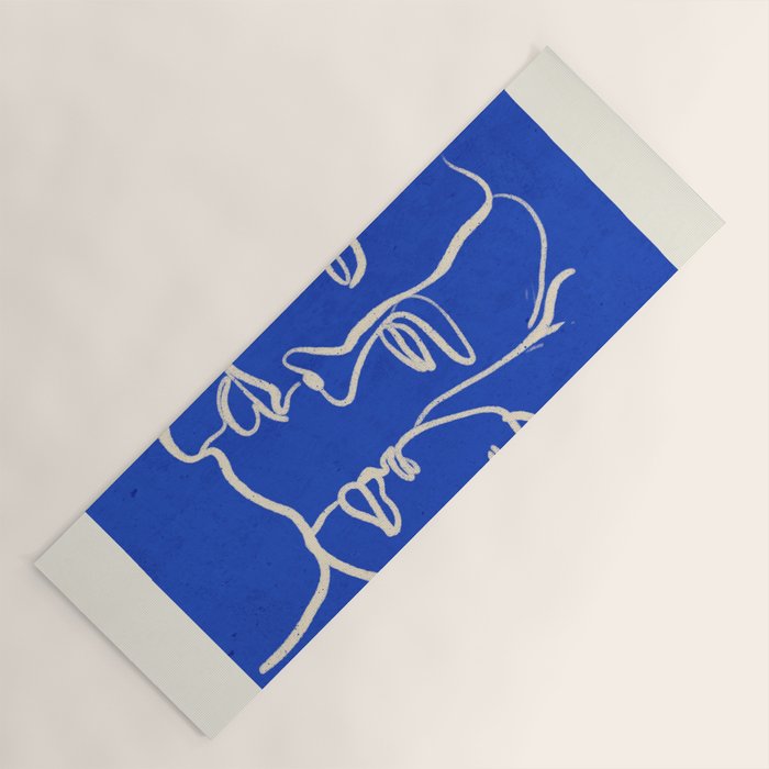 Minimal Abstract Art Three Faces 2 Yoga Mat Gallery Image 1