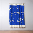 Minimal Abstract Art Three Faces 2 Window Curtain Gallery Image 3