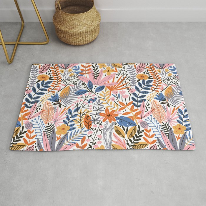 Colorful Jungle Garden Rug Gallery Image 1