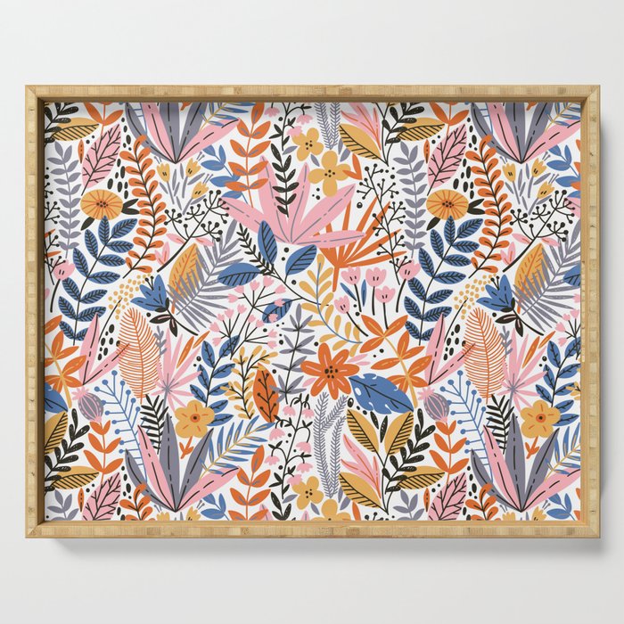Colorful Jungle Garden Serving Tray Gallery Image 1