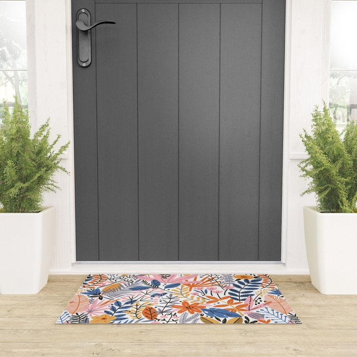 Colorful Jungle Garden Welcome Mat Gallery Image 3