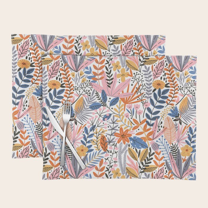 Colorful Jungle Garden Placemat Gallery Image 1