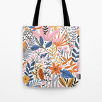 Colorful Jungle Garden Tote Bag Gallery Image 1