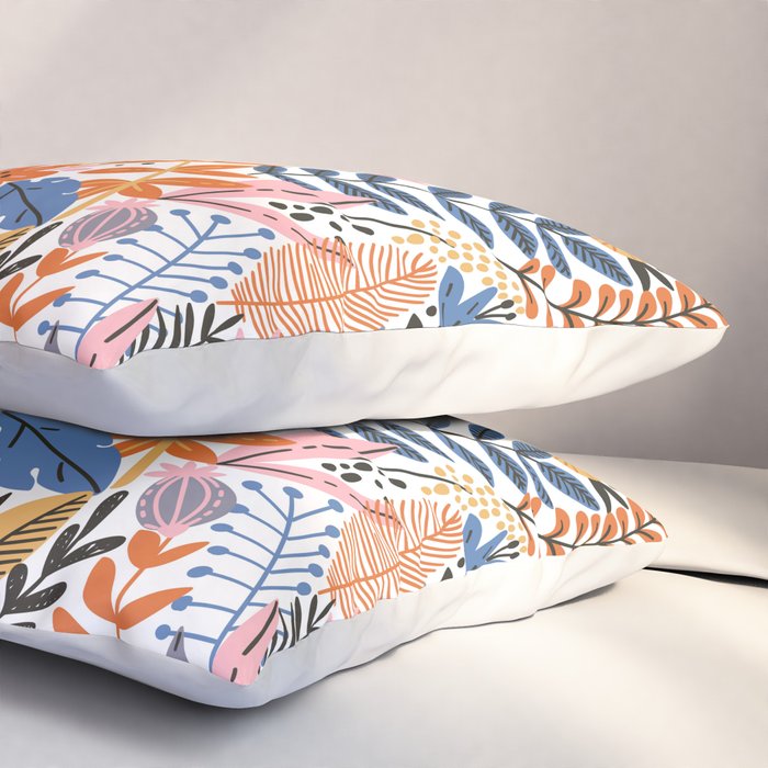 Colorful Jungle Garden Pillow Sham Gallery Image 3