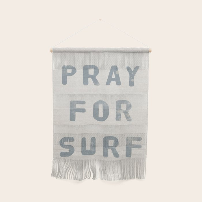 Pray For Surf (Linen) Wall Hanging Gallery Image 1