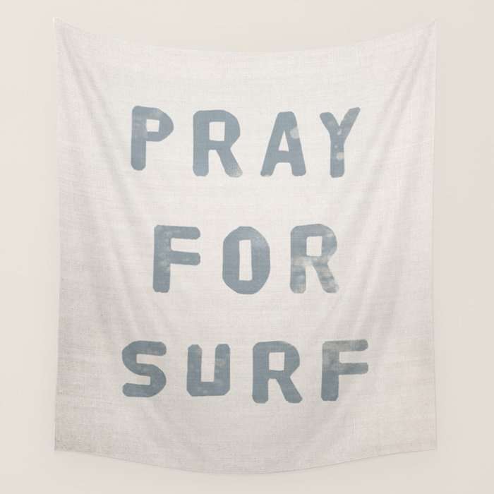 Pray For Surf (Linen) Wall Tapestry Gallery Image 4