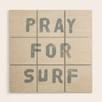 Pray For Surf (Linen) Wood Wall Art Gallery Image 1