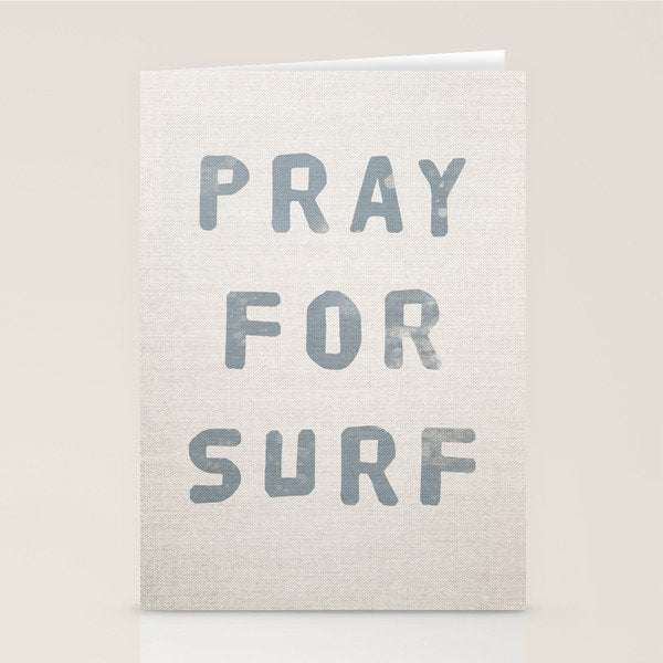 Pray For Surf (Linen) Stationery Card Gallery Image 1
