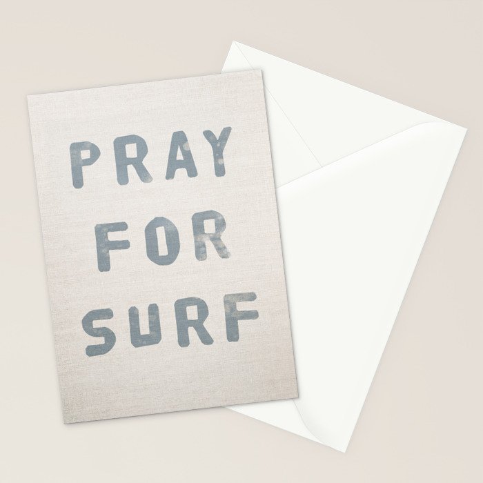 Pray For Surf (Linen) Stationery Card Gallery Image 2