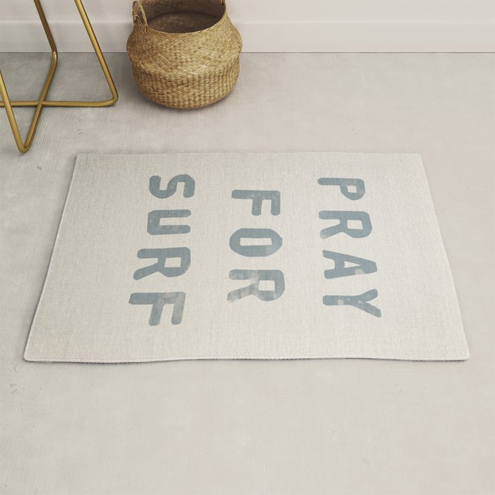 Pray For Surf (Linen) Rug Gallery Image 1