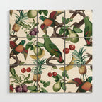 Tropical Vintage Floral and Fauna Wood Wall Art Gallery Image 1
