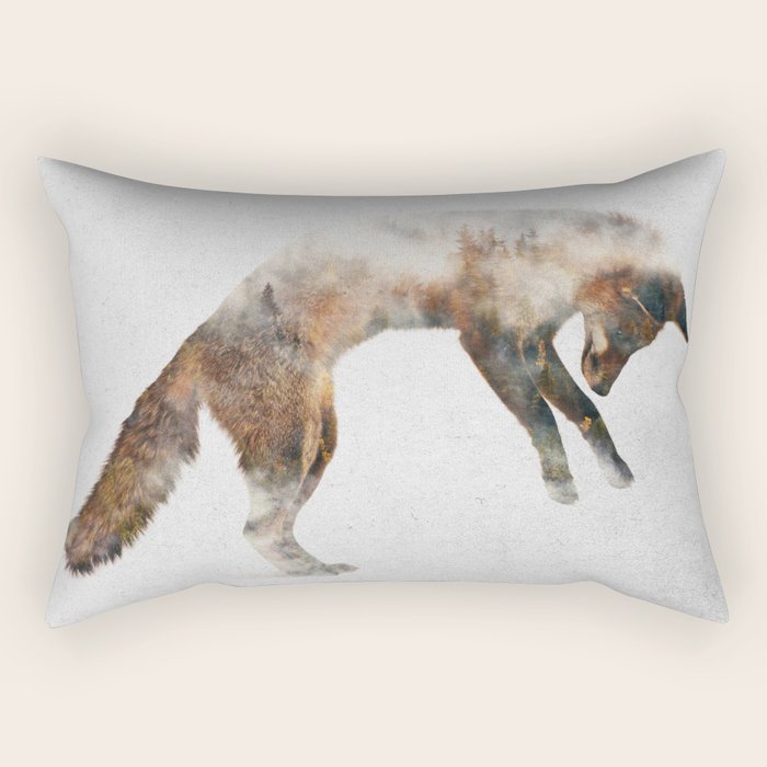 Jumping Fox Rectangular Pillow Gallery Image 2