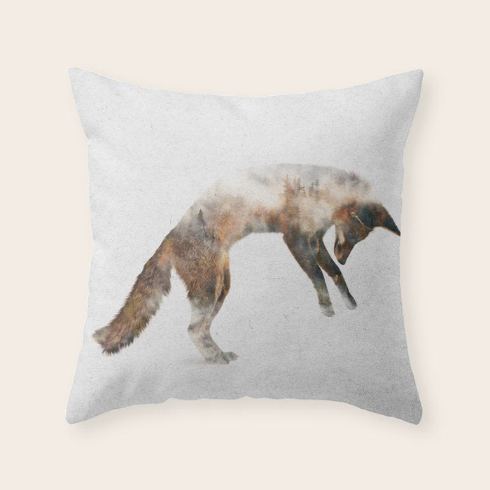 Jumping Fox Throw Pillow Gallery Image 6