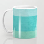 three stripes - teal Coffee Mug Gallery Image 3