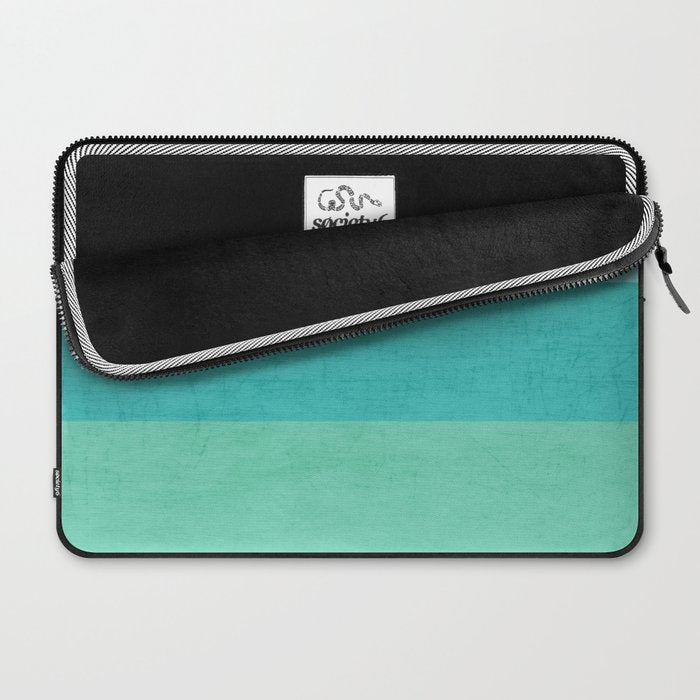 three stripes - teal Laptop Sleeve Gallery Image 2