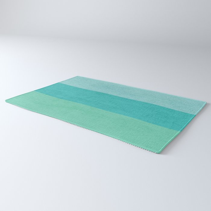 three stripes - teal Rug Gallery Image 3