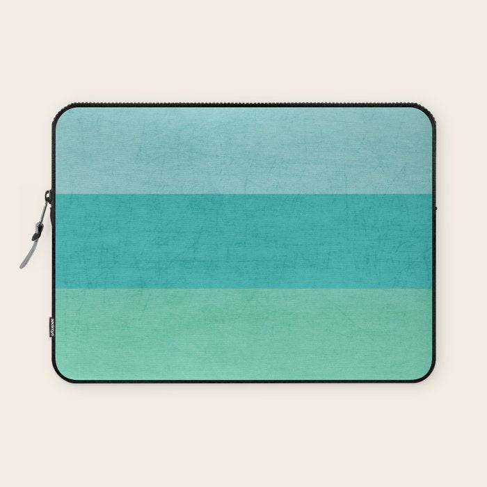 three stripes - teal Laptop Sleeve Gallery Image 1